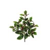 Lot de 16 - Buisson artificiel de houx toucher réel X7 avec baies, 38 cm - panaché 