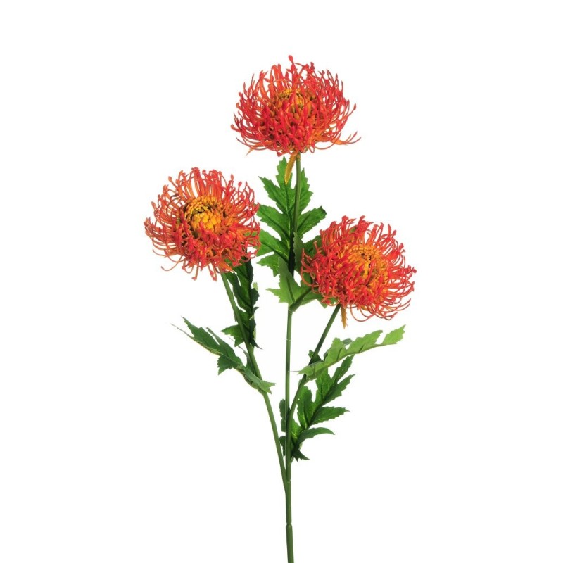 Lot de 24 - Tige artificielle de cordyfolium X3, 66 cm - orange foncé 