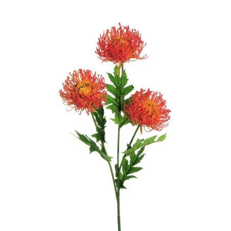 Lot de 24 - Tige artificielle de cordyfolium X3, 66 cm - orange foncé 