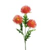 Lot de 24 - Tige artificielle de cordyfolium X3, 66 cm - orange foncé 