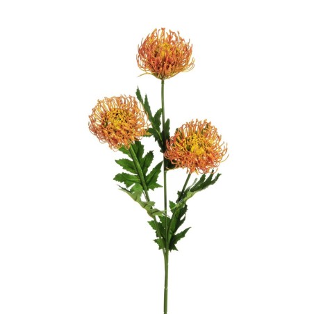 Lot de 24 - Tige artificielle de cordyfolium X3, 66 cm - orange clair 