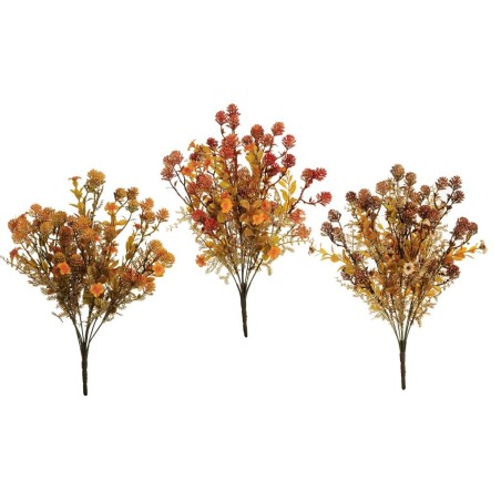Lot de 24 - Buisson artificiel de cardo X9 avec mini fleurs, 45 cm - jaune orange marron 