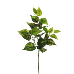 Lot de 24 - Tige artificielle de pothos toucher réel X3, 66 cm - vert jaune 