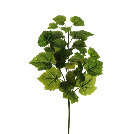 Lot de 24 - Tige artificielle de raisin toucher réel X3, 66 cm - vert 