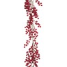 Lot de 12 - Tige artificielle de baies d'ilex, 65 cm - rouge clair 