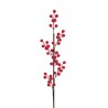 Lot de 48 - Tige artificielle de baies d'ilex, 65 cm - rouge clair 