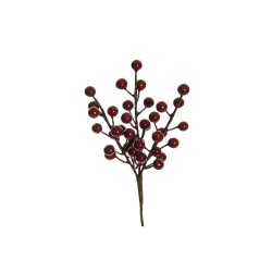 Lot de 240 - Pic artificiel de baies d'ilex, 20 cm - rouge 