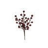 Lot de 240 - Pic artificiel de baies d'ilex, 20 cm - rouge 