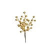 Lot de 240 - Pic artificiel de baies d'ilex, 20 cm - or 