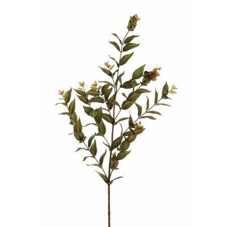 Lot de 16 - Tige artificielle de myrte impression 3D, 92 cm - vert marron 