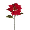 Lot de 12 - Poinsettia artificiel velours, 70 cm - rouge 