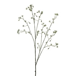 Lot de 12 - Branche artificielle de baies de Noël métallisée, 122 cm - argent 