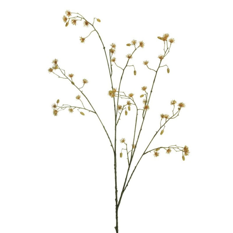 Lot de 12 - Branche artificielle de baies de Noël métallisée, 122 cm - or 