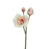 Lot de 24 - Tige artificielle de rose dogwood toucher réel X3, 60 cm - rose ancien crème 