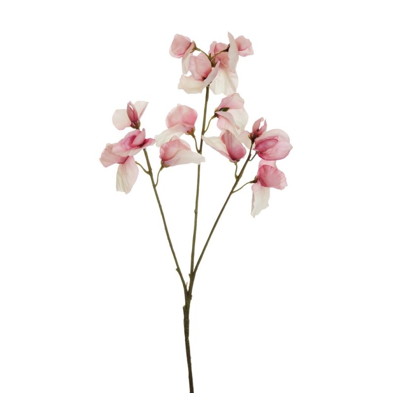Lot de 24 - Tige artificielle de pois de senteur toucher réel X3, 67 cm - rose ancien crème 