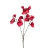 Lot de 24 - Tige artificielle de pois de senteur toucher réel X3, 67 cm - fuchsia foncé 