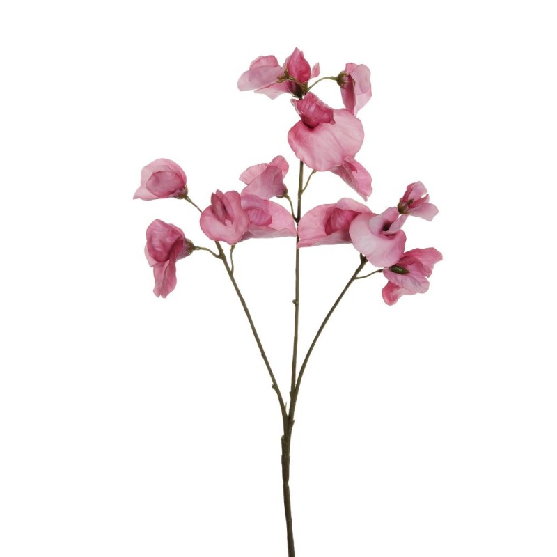 Lot de 24 - Tige artificielle de pois de senteur toucher réel X3, 67 cm - mauve 