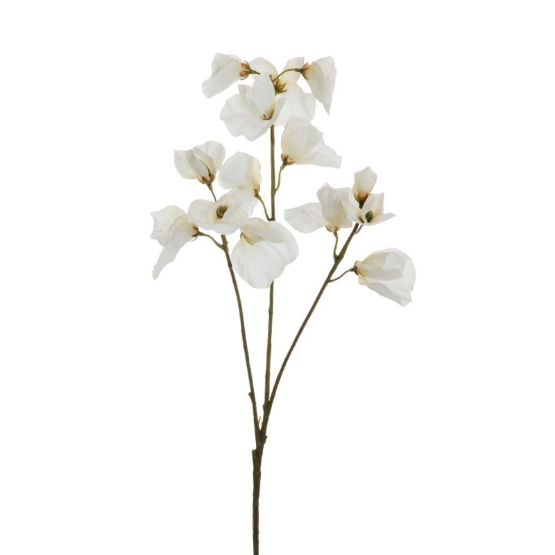 Lot de 24 - Tige artificielle de pois de senteur toucher réel X3, 67 cm - blanc 