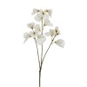 Lot de 24 - Tige artificielle de pois de senteur toucher réel X3, 67 cm - blanc 