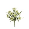 Lot de 16 - Buisson artificiel d'edelweiss floqué X9, 26 cm - blanc 