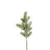 Lot de 12 - Tige artificielle de pin enneigé toucher doux X13, 50 cm - blanc 