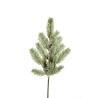 Lot de 12 - Tige artificielle de pin enneigé toucher doux X18, 51 cm - blanc 