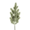 Lot de 12 - Tige artificielle de pin enneigé toucher doux X28, 66 cm - blanc 
