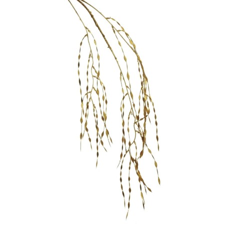 Lot de 24 - Tige suspendue artificielle de saule métallisée X3, 113 cm - or 