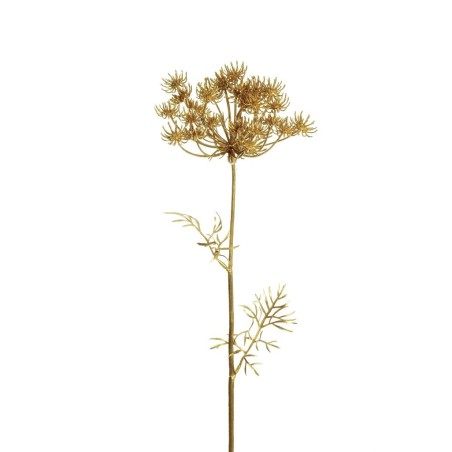 Lot de 24 - Tige artificielle d'achillée métallisée, 69 cm - or 