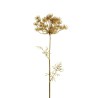 Lot de 24 - Tige artificielle d'achillée métallisée, 69 cm - or 