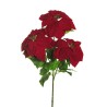 Lot de 8 - Tige artificielle de poinsettia X3, 91 cm - rouge 