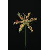 Lot de 48 - Fleur artificielle de gloriosa iridescente, 27,5 cm - blanc 