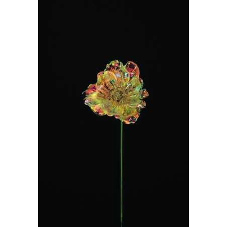 Lot de 60 - Fleur artificielle d'anémone iridescente, 28 cm - blanc 