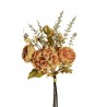 Lot de 8 - Bouquet artificiel de pivoines et hortensias X5, 60 cm - saumon 