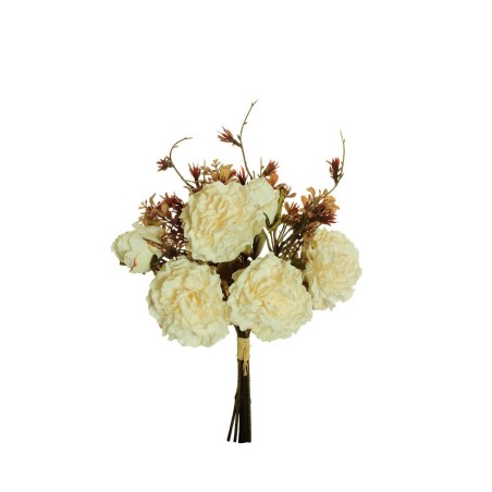 Lot de 12 - Bouquet artificiel de pivoines X6, 39 cm - blanc crème 