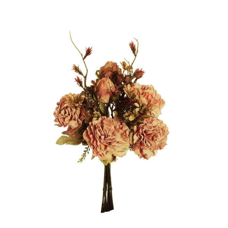 Lot de 12 - Bouquet artificiel de pivoines X6, 39 cm - saumon 