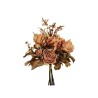 Lot de 12 - Bouquet artificiel de roses et hortensias X6, 37 cm - saumon 
