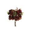 Lot de 18 - Bouquet artificiel d'hortensias X4, 37 cm - bordeaux 