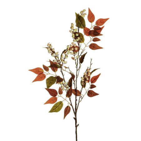 Lot de 12 - Branche artificielle d'églantier X3, 108 cm - rose crème 