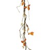 Lot de 24 - Liane artificielle d'automne avec baies, 127 cm - jaune orange 
