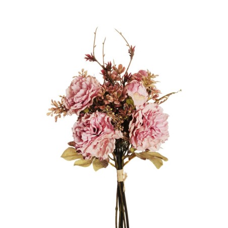 Lot de 12 - Bouquet artificiel de pivoines X6, 39 cm - rose 