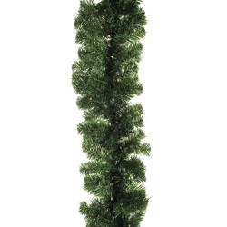 Lot de 6 - Guirlande artificielle de pin ignifugée lumineuse 250 LED, 270 cm - vert 