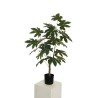 Lot de 4 - Plante artificielle d'aralia toucher réel en pot, 100 cm - vert 