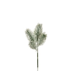 Lot de 24 - Pic artificiel de pin enneigé toucher doux X4, 24 cm - blanc 