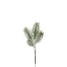 Lot de 24 - Pic artificiel de pin enneigé toucher doux X4, 24 cm - blanc 