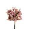 Lot de 18 - Bouquet artificiel d'hortensias X4, 37 cm - rose 