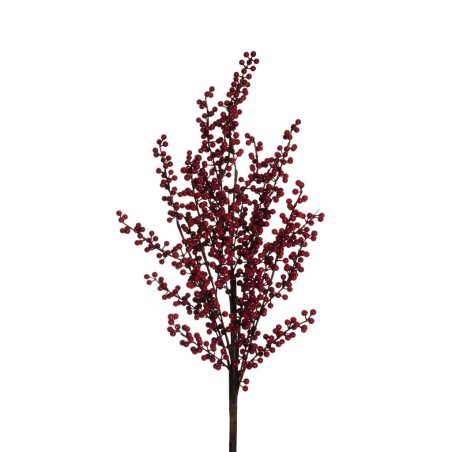 Lot de 12 - Branche artificielle de baies d'ilex, 120 cm - rouge 