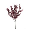 Lot de 8 - Bouquet artificiel de baies d'ilex X5, 74,5 cm - rouge 
