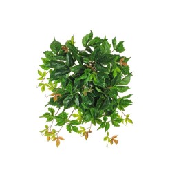 Lot de 12 - Buisson suspendu artificiel de vigne canadienne impression 3D toucher réel anti-UV X11, 54 cm - vert 