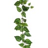 Lot de 6 - Guirlande artificielle de caladium impression 3D toucher réel anti-UV, 150 cm - vert crème 